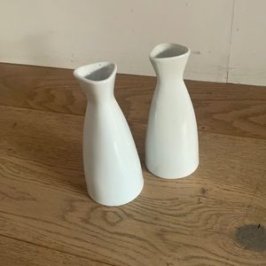 Ceramic rosebud vases, set of 2
